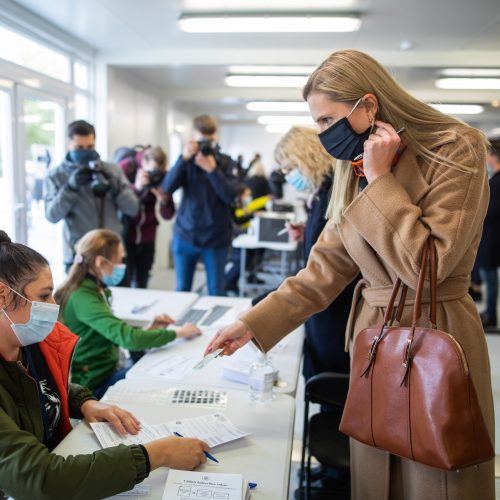 Išankstinis balsavimas: balsuoja partijų lyderiai  © I. Gelūno, T. Biliūno / Fotobanko nuotr.