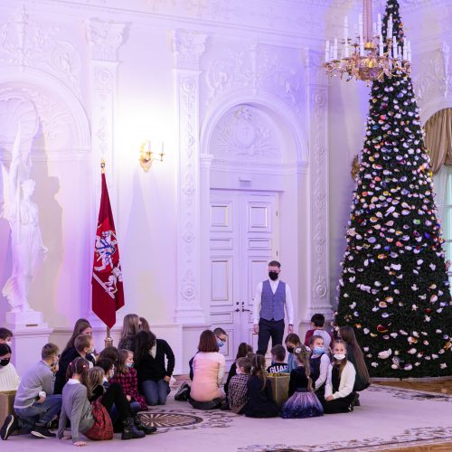 Prezidentūros Kalėdų eglutės įžiebimas  © Pauliaus Peleckio / „BNS Foto“ nuotr.