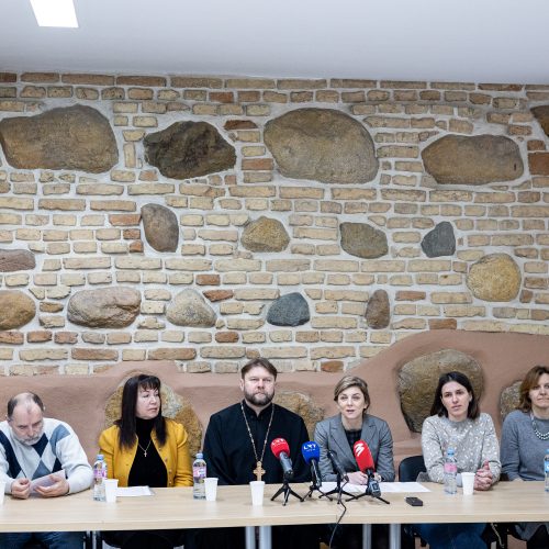 Lietuvos stačiatikių arkivyskupijos atstovų spaudos konferencija  © P. Peleckio / BNS nuotr.