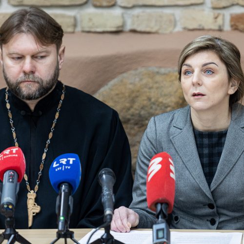 Lietuvos stačiatikių arkivyskupijos atstovų spaudos konferencija  © P. Peleckio / BNS nuotr.