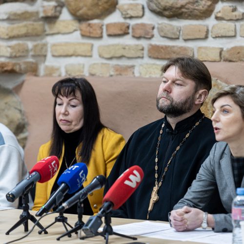 Lietuvos stačiatikių arkivyskupijos atstovų spaudos konferencija  © P. Peleckio / BNS nuotr.