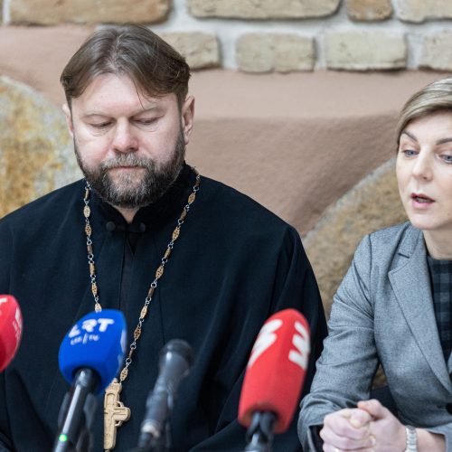 Lietuvos stačiatikių arkivyskupijos atstovų spaudos konferencija  © P. Peleckio / BNS nuotr.