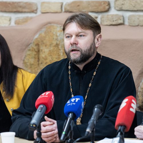 Lietuvos stačiatikių arkivyskupijos atstovų spaudos konferencija  © P. Peleckio / BNS nuotr.