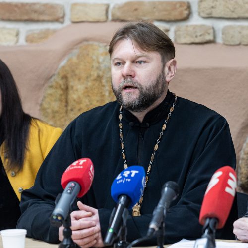 Lietuvos stačiatikių arkivyskupijos atstovų spaudos konferencija  © P. Peleckio / BNS nuotr.