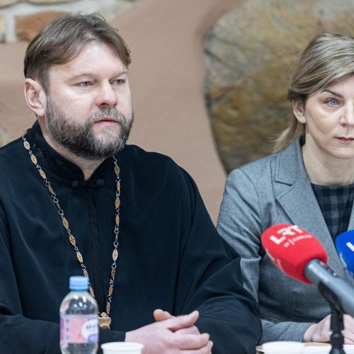 Lietuvos stačiatikių arkivyskupijos atstovų spaudos konferencija  © P. Peleckio / BNS nuotr.