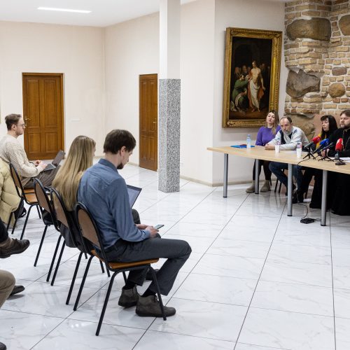 Lietuvos stačiatikių arkivyskupijos atstovų spaudos konferencija  © P. Peleckio / BNS nuotr.