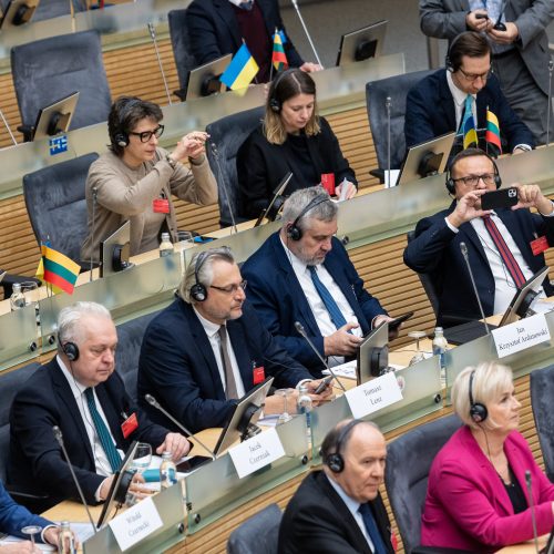 Lietuvos, Lenkijos ir Ukrainos Parlamentinės Asamblėjos sesija  © P. Peleckio / BNS nuotr.