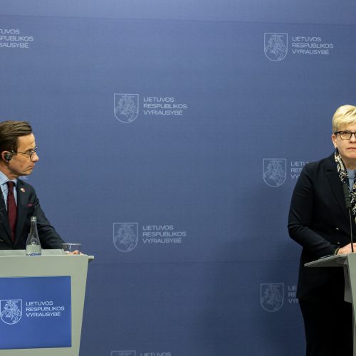 Švedijos premjero vizitas Lietuvoje  © P. Peleckio / BNS nuotr.