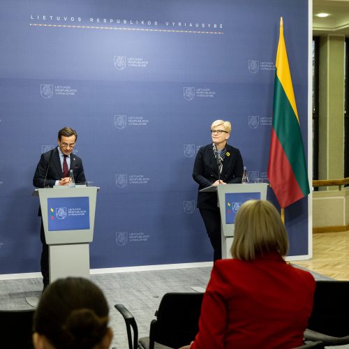 Švedijos premjero vizitas Lietuvoje  © P. Peleckio / BNS nuotr.