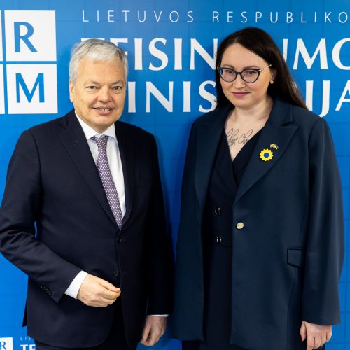 Lietuvoje vieši eurokomisaras D. Reyndersas  © P. Peleckio, Ž. Gedvilos / BNS nuotr.