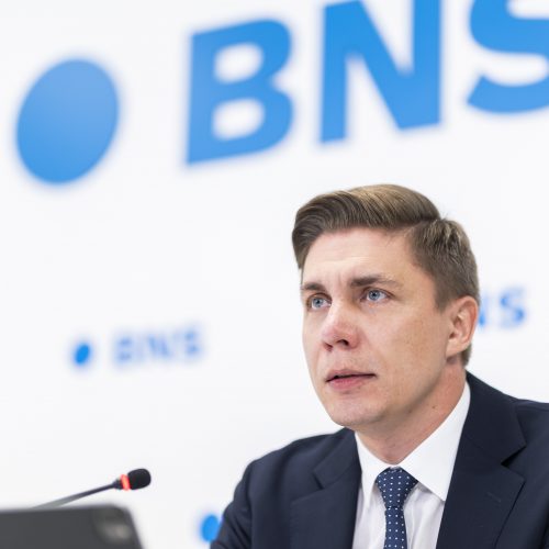 M. Sinkevičiaus spaudos konferencija  © I. Gelūno / BNS nuotr.