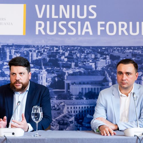 Vilniaus Rusijos forumo spaudos konferencija  © Ž. Gedvilos / BNS nuotr.