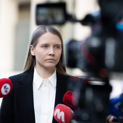 Organizacijos „Tušti narvai“ spaudos konferencija  © G. Skaraitienės / BNS nuotr.