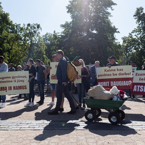 Ūkininkų protestas prie Seimo  © P. Peleckio / BNS nuotr.