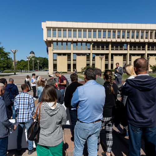 Ūkininkų protestas prie Seimo  © P. Peleckio / BNS nuotr.