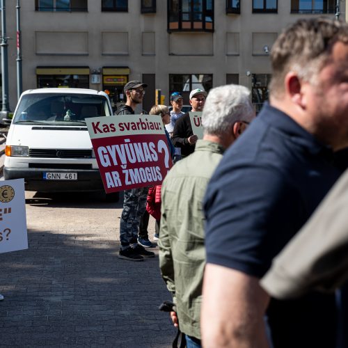 Ūkininkų protestas prie Seimo  © P. Peleckio / BNS nuotr.