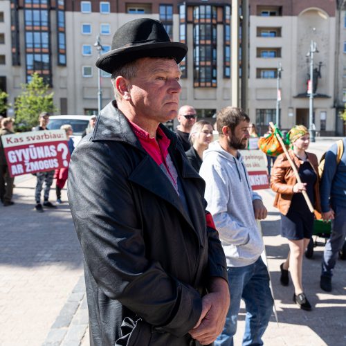 Ūkininkų protestas prie Seimo  © P. Peleckio / BNS nuotr.