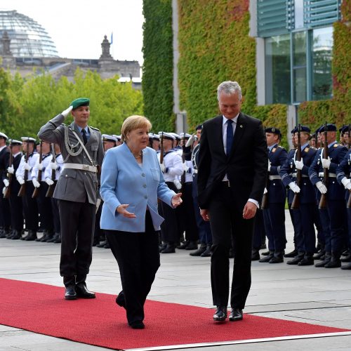 G. Nausėdos susitikimas su A. Merkel  © Scanpix, Prezidentūros nuotr.