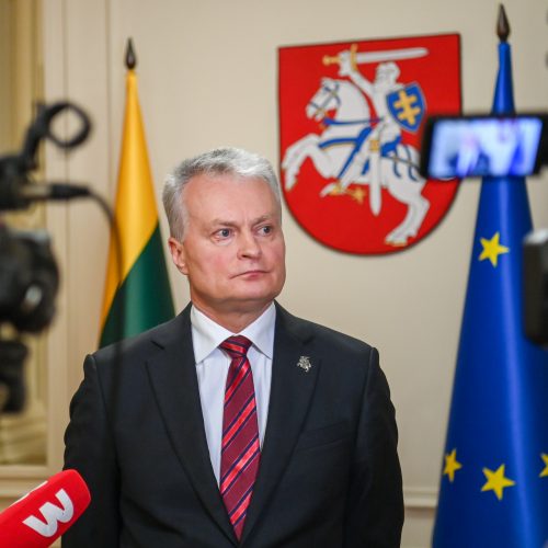 G. Nausėda dalyvauja EVT posėdyje  © R. Dačkaus / Prezidentūros nuotr.