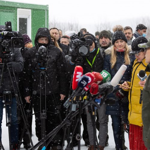 Ministrų vizitas Baltarusijos pasienyje  © Ž. Gedvilos / BNS nuotr.