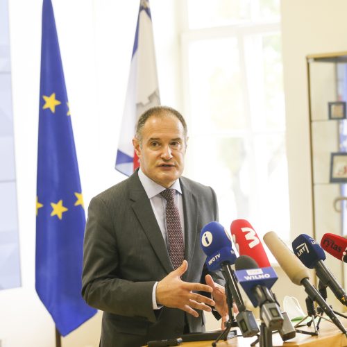 VRM spaudos konferencija dėl migrantų  © M. Morkevičiaus / ELTOS nuotr.