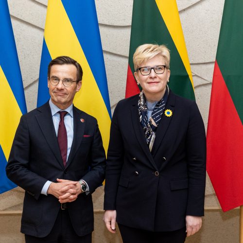 Švedijos premjero vizitas Lietuvoje  © P. Peleckio / BNS nuotr.