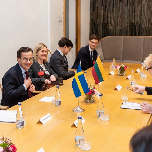 Švedijos premjero vizitas Lietuvoje  © P. Peleckio / BNS nuotr.
