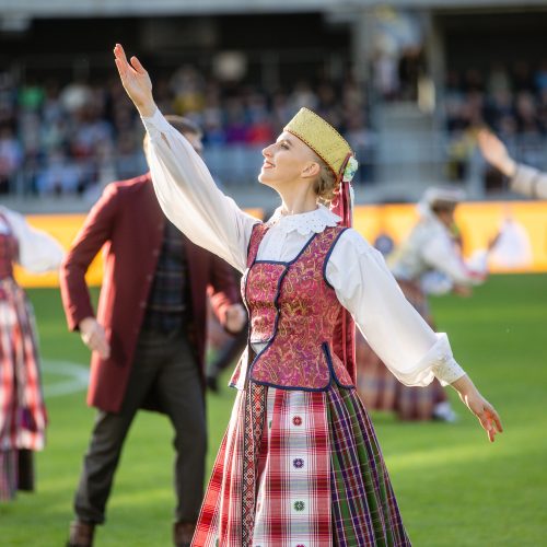  Pasaulio futbolo legendų rungtynės su legendiniais Lietuvos futbolininkais  © T. Biliūno/BNS nuotr.