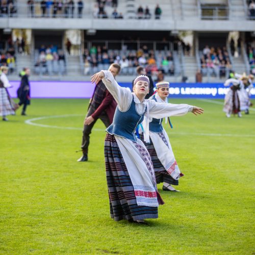  Pasaulio futbolo legendų rungtynės su legendiniais Lietuvos futbolininkais  © T. Biliūno/BNS nuotr.