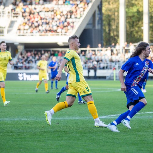  Pasaulio futbolo legendų rungtynės su legendiniais Lietuvos futbolininkais  © T. Biliūno/BNS nuotr.