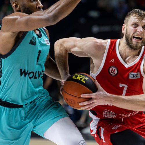  LKL: „Wolves“ – Mažeikių „M Basket“  © P. Peleckio / BNS nuotr.