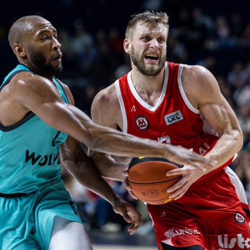  LKL: „Wolves“ – Mažeikių „M Basket“  © P. Peleckio / BNS nuotr.