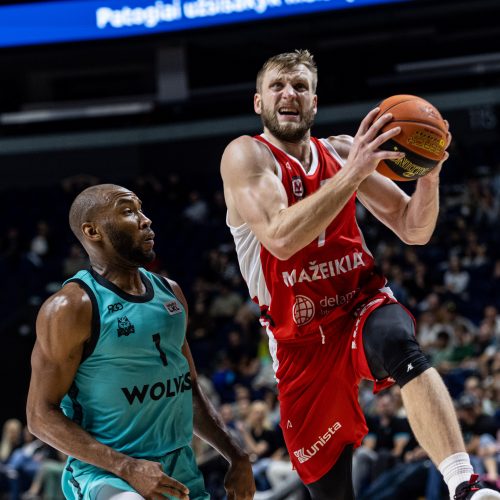  LKL: „Wolves“ – Mažeikių „M Basket“  © P. Peleckio / BNS nuotr.