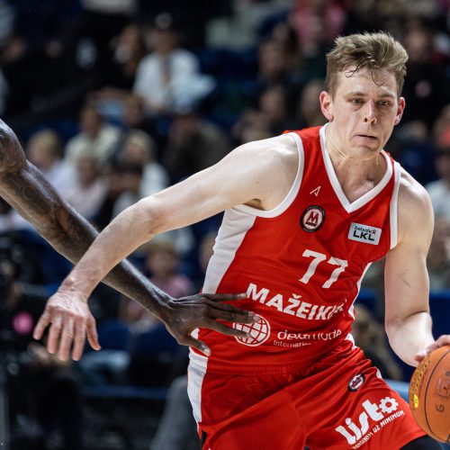  LKL: „Wolves“ – Mažeikių „M Basket“  © P. Peleckio / BNS nuotr.