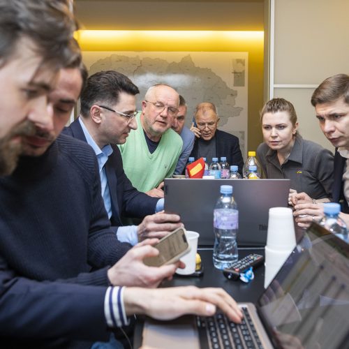 Socialdemokratai laukia rinkimų rezultatų  © I. Gelūno/BNS nuotr.