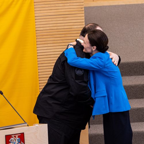 Ukrainos Aukščiausiosios Rados Pirmininkui Ruslanui Stefančukui įteikta A. Stulginskio žvaigždė  © P. Peleckio / BNS nuotr.