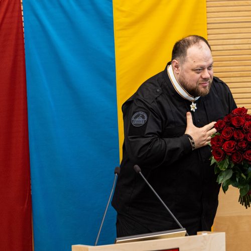 Ukrainos Aukščiausiosios Rados Pirmininkui Ruslanui Stefančukui įteikta A. Stulginskio žvaigždė