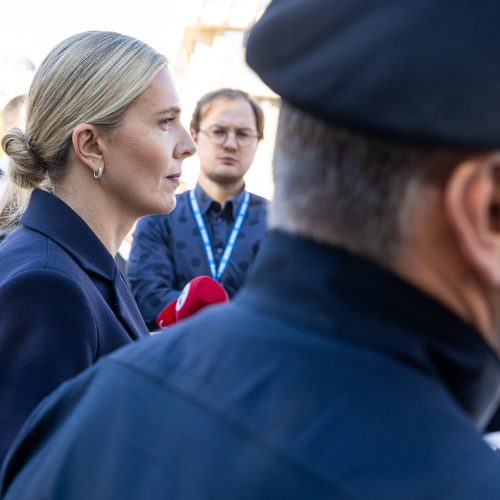 VST pareigūnų protestas  © P. Peleckio / BNS nuotr.