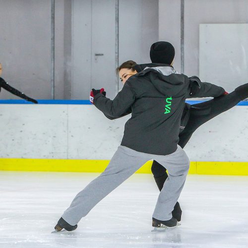 Šokių ant ledo olimpiečių treniruotė Kaune  © Evaldo Šemioto nuotr.