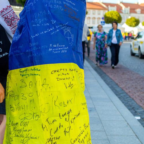 Vilnių užplūdo Ukrainos futbolo fanai  © Evaldo Šemioto nuotr.