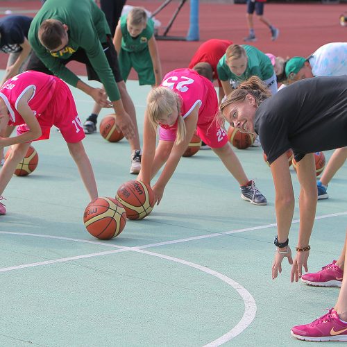 Atvira treniruotė su krepšinio žvaigždėmis  © Evaldo Šemioto nuotr.