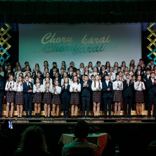 LSMU gimnazijoje - Dainų šimtmečiui skirti „Chorų karai“  © Edgaro Cickevičiaus nuotr.
