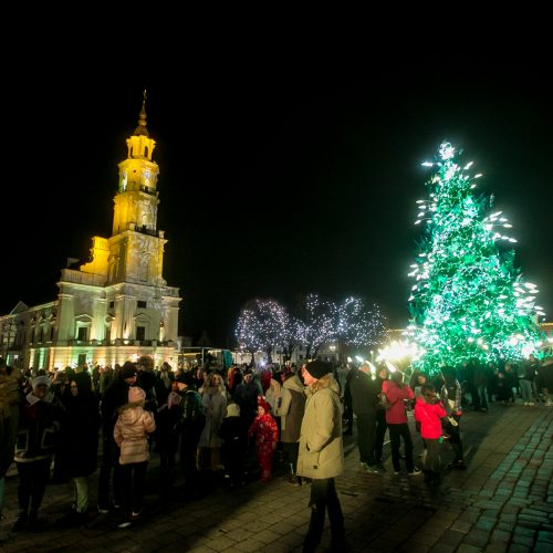 Para po Kauno žaliaskarės įžiebimo: smalsuoliai plūsta būriais  © Vilmanto Raupelio nuotr.