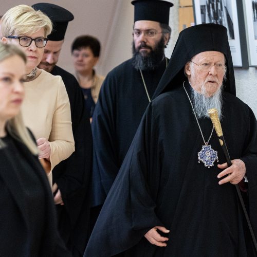 I. Šimonytė susitiko su Konstantinopolio patriarchu Baltramiejumi I  © P. Peleckio / BNS nuotr.