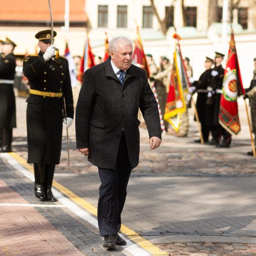 Krašto apsaugos ministrų pasikeitimo ceremonija  © G. Skaraitienės / BNS nuotr.