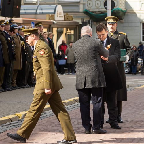 Krašto apsaugos ministrų pasikeitimo ceremonija  © G. Skaraitienės / BNS nuotr.