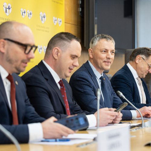 Seimo komisijos dėl VSD pranešėjo informacijos spaudos konferencija  © P. Peleckio / BNS nuotr.