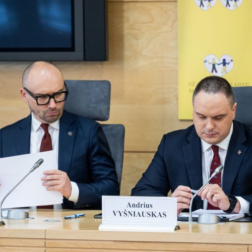 Seimo komisijos dėl VSD pranešėjo informacijos spaudos konferencija  © P. Peleckio / BNS nuotr.