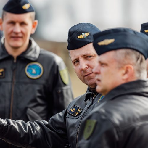 NATO oro policijos misiją Baltijos šalyse vykdančių pajėgų apsikeitimo ceremonija  © S. Lisausko / BNS nuotr.