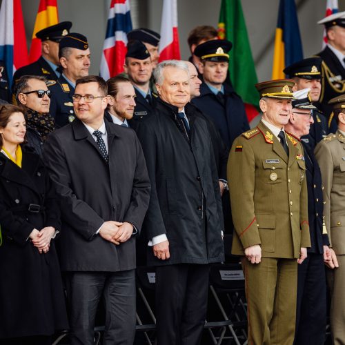 NATO oro policijos misiją Baltijos šalyse vykdančių pajėgų apsikeitimo ceremonija  © S. Lisausko / BNS nuotr.